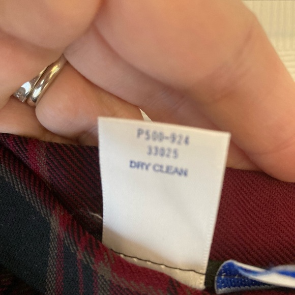 🎉Host Pick🎉 Vintage Pendleton Plaid Skirt Cabincore Wool Dark Red/ Black 14P - Picture 6 of 7